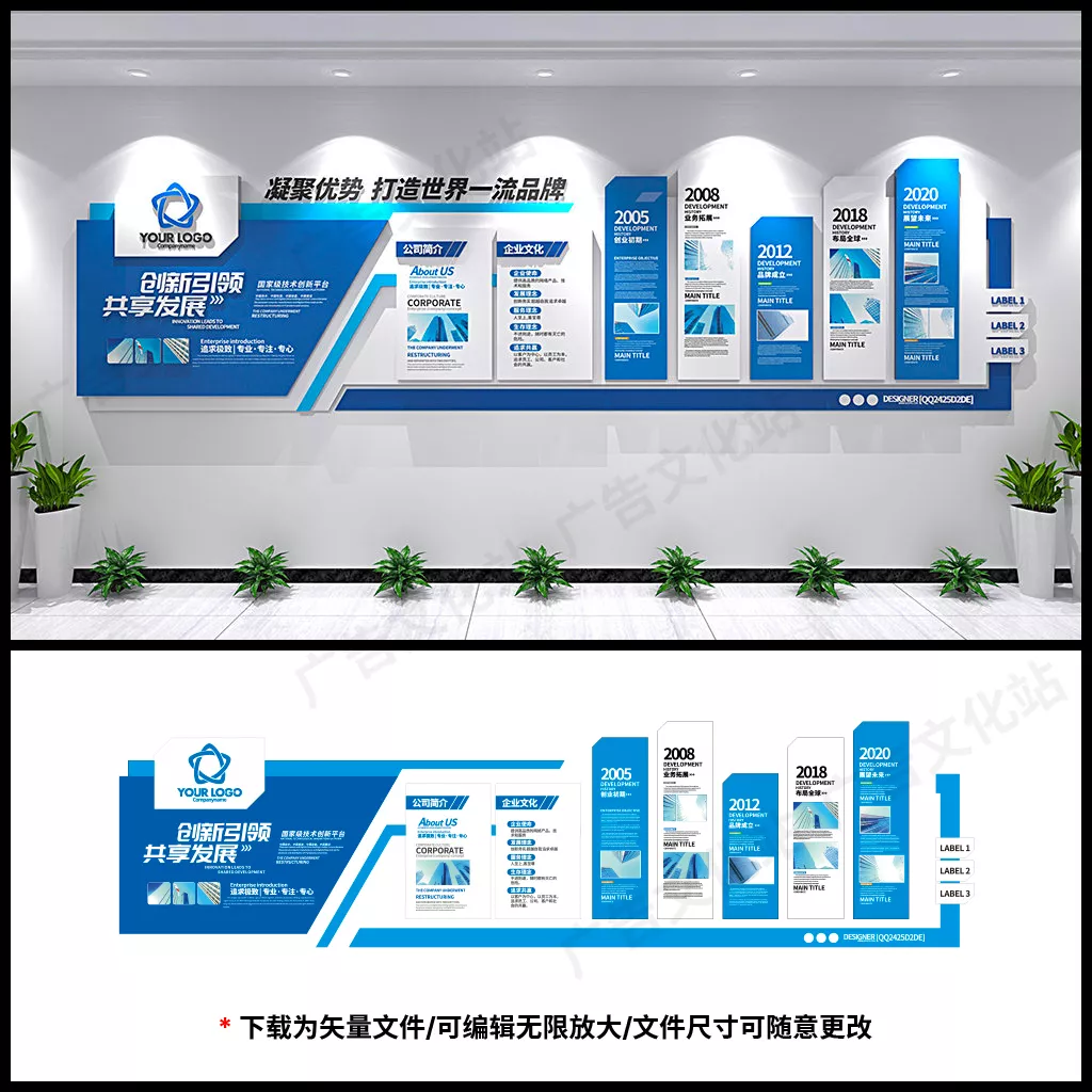发展历程大事记文化墙